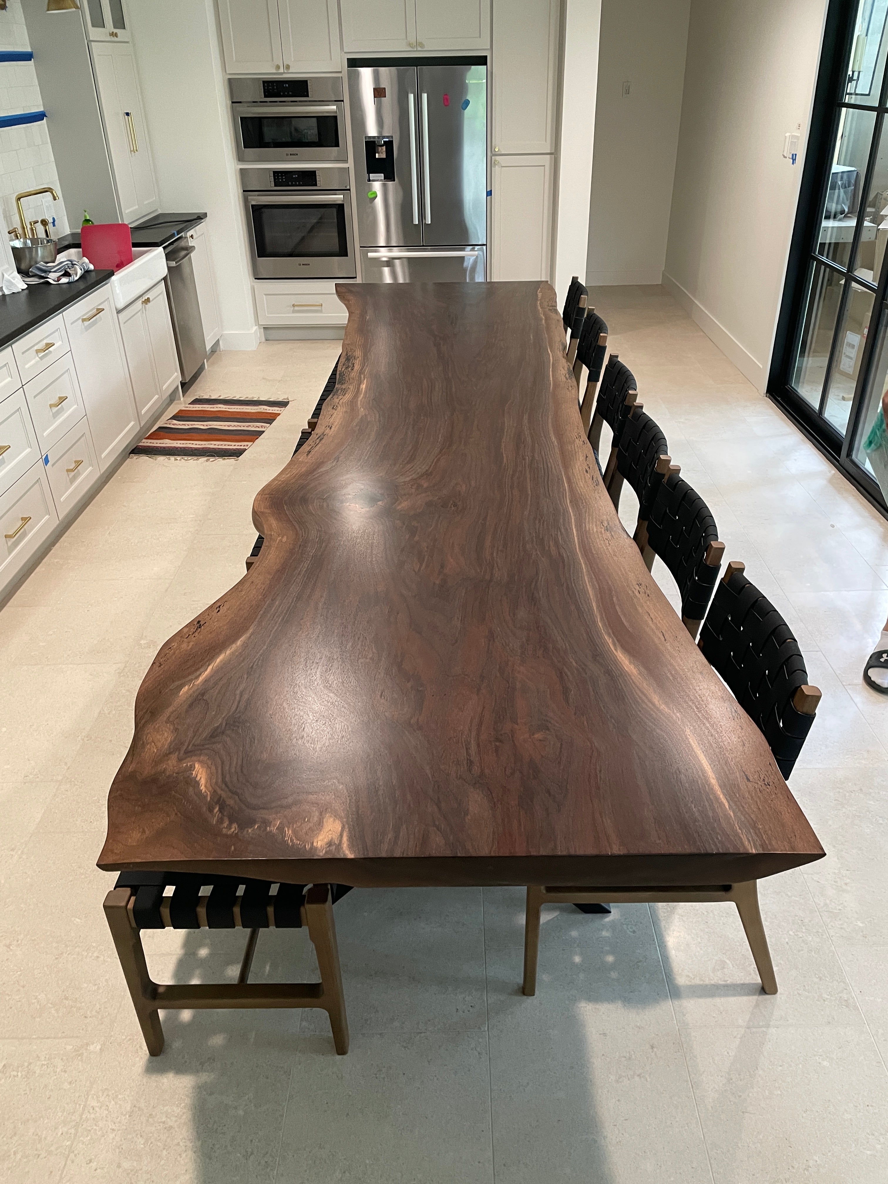 Single Slab Live Edge Walnut Dining Table No. 975 â Wood Metal & Beyond