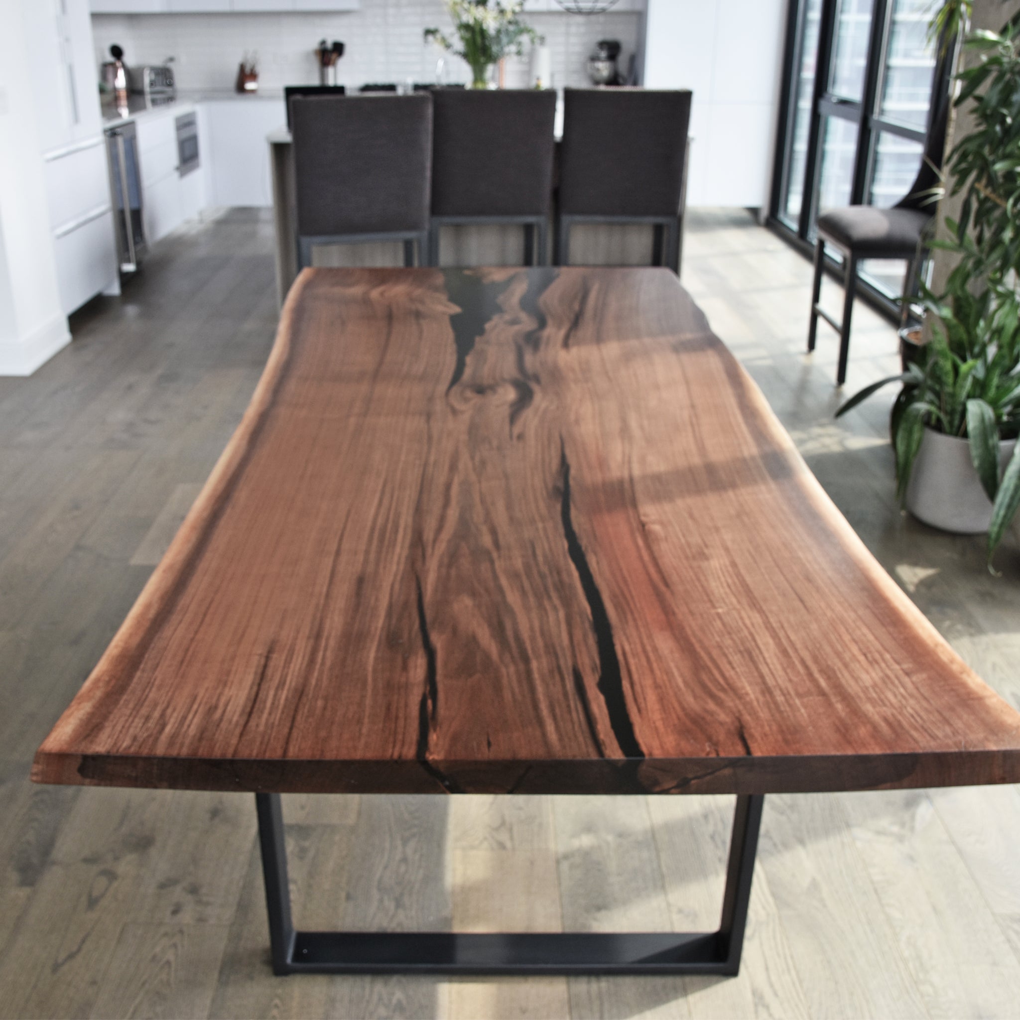 Walnut Single Slab Table 333 – Wood Metal Beyond