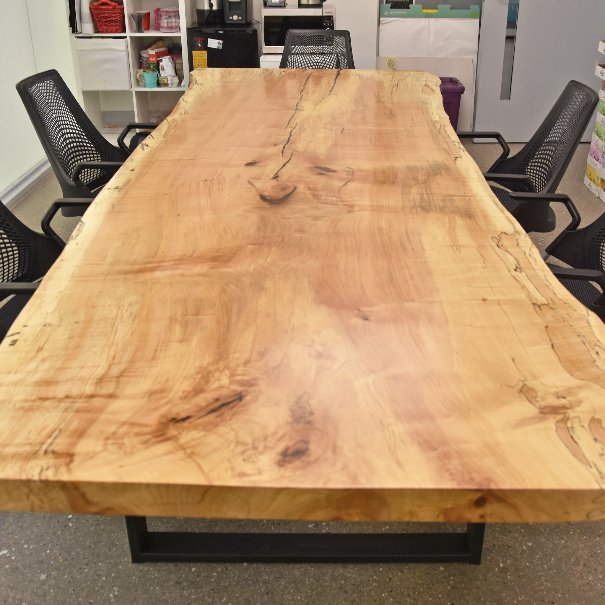 Live Edge Conference Table - Parota Wood Slab Dining Table - 96
