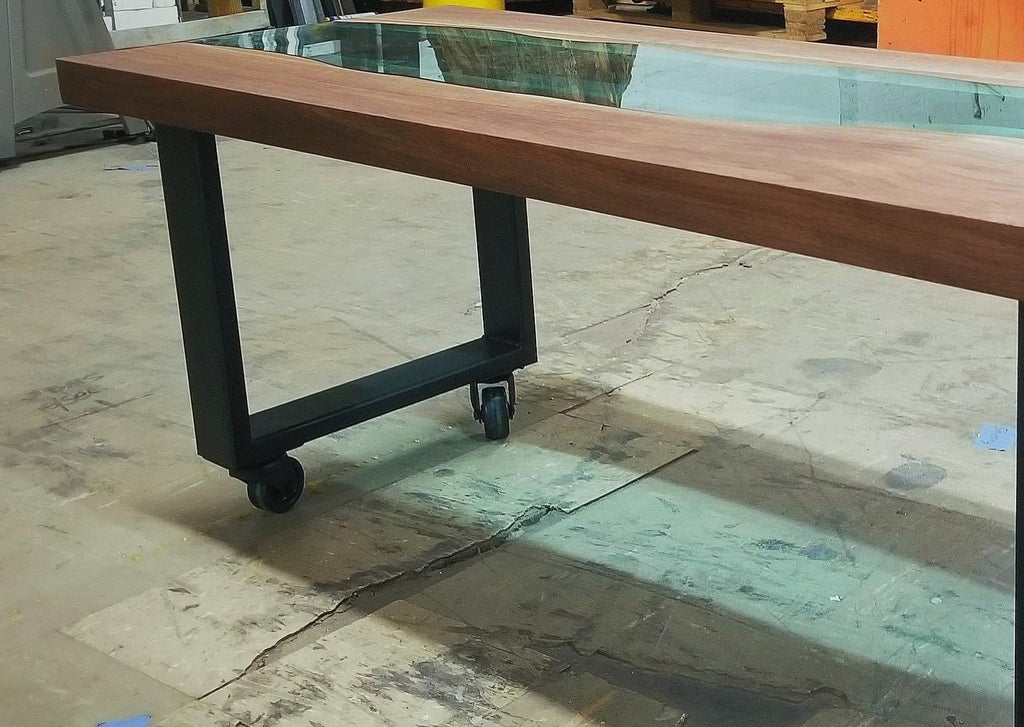 Our Timeless Premium Live Edge Inverted Glass Tables are handmade specific to your design and specifications. The beauty of these tables is that the live edge is showcased in the middle of the tables using recessed and tempered glass. These tables are unique and will bring a refined look to any room.